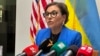 Спеціальна представниця США з питань економічного відновлення України Пенні Пріцкер. Львів, 2 квітня 2024 року