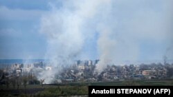 Дим над Бахмутом, 22 квітня 2023 року