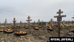 Краснодар краендагы "Вагнер" сугышчылары күмелә торган зират
