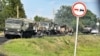Розбита українськими військовими колона вантажівок армії РФ у Суджанському районі Курської області Росії, 9 серпня 2024 року 