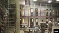 A cell block in Camp Delta 5 at Guantanamo Bay