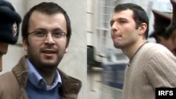 Azerbaijani bloggers Emin Milli (left) and Adnan Hajizada