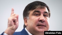Міхеїл Саакашвілі під час прес-конференції
