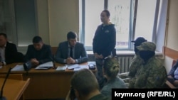 Довірена особа президента Росії Володимира Путіна Олена Одновол у Херсонському міському суді, 25 квітня 2018 року
