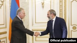 Հայաստանի վարչապետ Նիկոլ Փաշինյանն ընդունում է ԵԽ Վենետիկի հանձնաժողովի նախագահ Ջիանի Բուքիքիոյին, Երևան, 31-ը հոկտեմբերի, 2018թ․