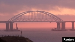 Кримський міст, який з’єднує окупований український Крим із Росією, 26 листопада 2018 року