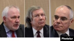 Сопредседатели Минской группы ОБСЕ Игорь Попов (Россия), Джеймс Уорлик (США) и Пьер Андриё (Франция)