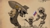 Илустрација - Карикатура - Руската војна во Украина - на украинскиот уметник Јури Зуравел