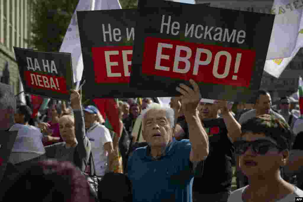 Demonstracije u Sofiji protiv ulaska Bugarske u eurozonu, 4. juna 2025.
