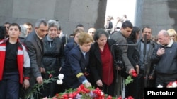 Armenians mark Genocide Rememberence Day in Yerevan.